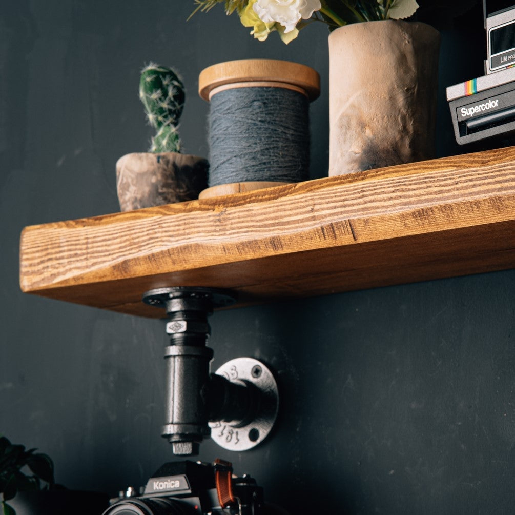 Buy Industrial Rustic Wooden Shelves Online Rustic Fox Ltd