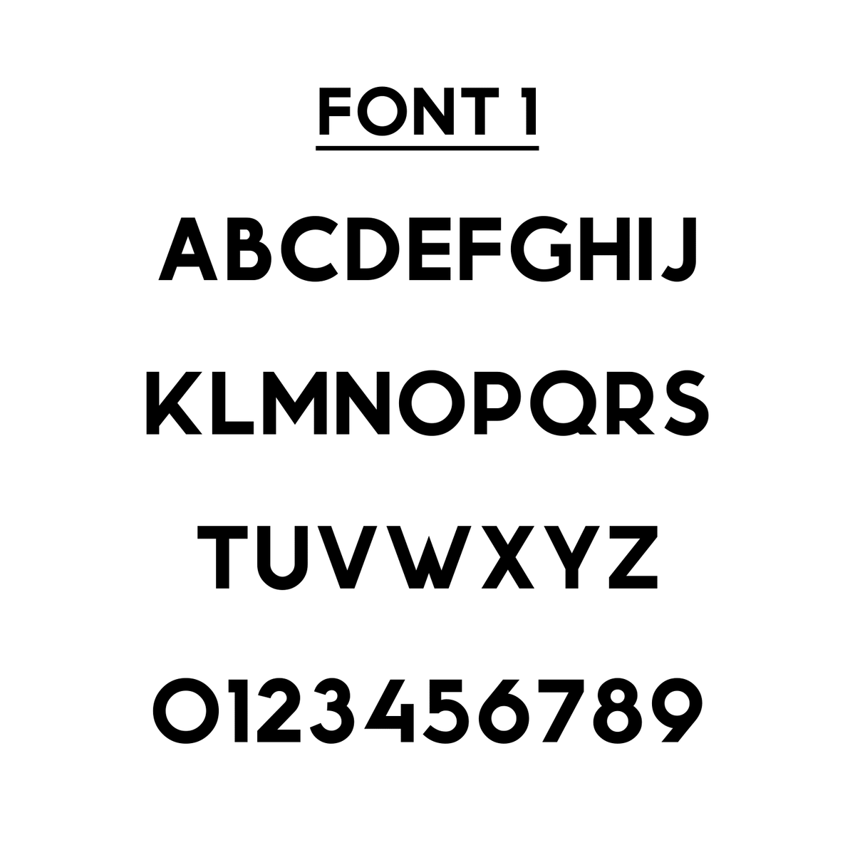 Solid Oak House Sign, Font 1, No Infill