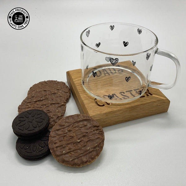 Dad's Coaster - Oak-Coaster-Rustic Fox LTD-Rustic Fox LTD