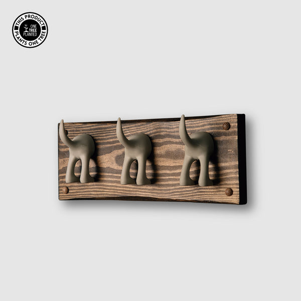 Dog Coat Hook (Three) - Beige-Dog Lead Hook-Rustic Fox LTD-Rustic Fox LTD