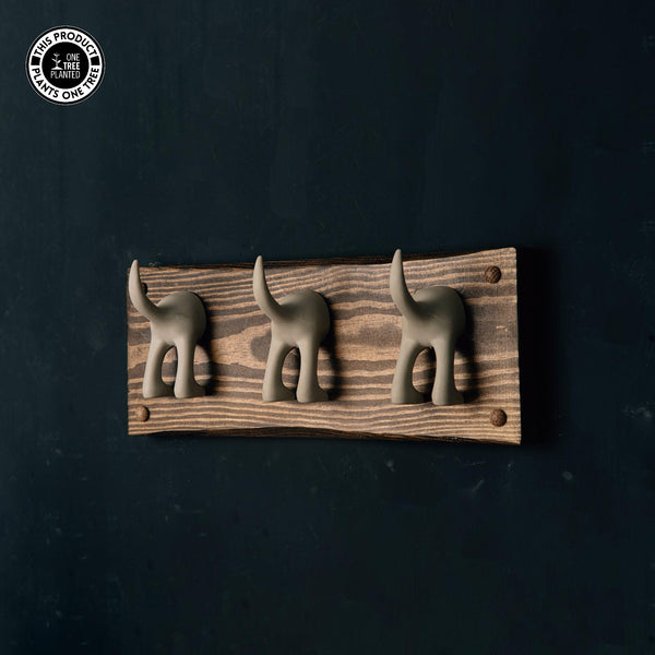 Dog Coat Hook (Three) - Beige-Dog Lead Hook-Rustic Fox LTD-Rustic Fox LTD