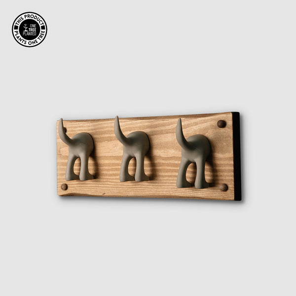 Dog Coat Hook (Three) - Beige-Dog Lead Hook-Rustic Fox LTD-Rustic Fox LTD