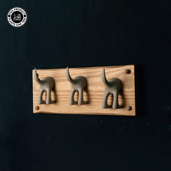 Dog Coat Hook (Three) - Beige-Dog Lead Hook-Rustic Fox LTD-Rustic Fox LTD