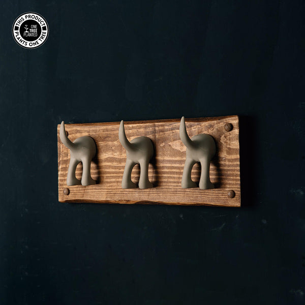 Dog Coat Hook (Three) - Beige-Dog Lead Hook-Rustic Fox LTD-Rustic Fox LTD