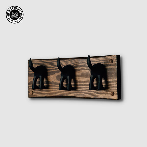 Dog Coat Hook (Three) - Black-Dog Lead Hook-Rustic Fox LTD-Rustic Fox LTD