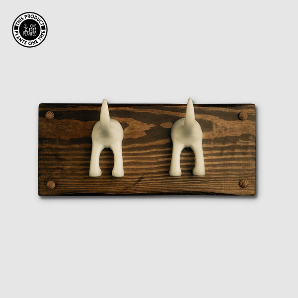 Dog Coat Hook (Two) - Beige-Dog Lead Hook-Rustic Fox LTD-Rustic Fox LTD