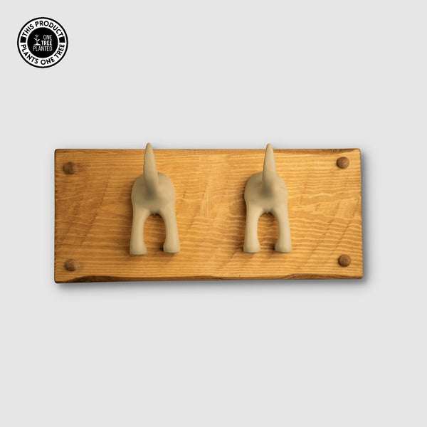 Dog Coat Hook (Two) - Beige-Dog Lead Hook-Rustic Fox LTD-Rustic Fox LTD