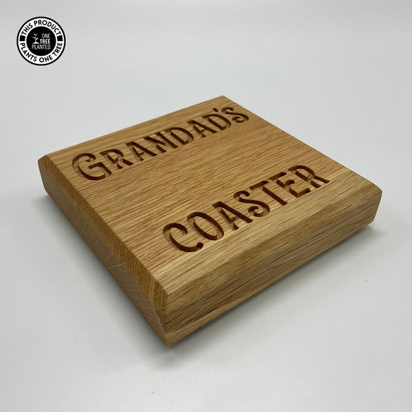 Grandad's Coaster - Oak-Coaster-Rustic Fox LTD-Rustic Fox LTD
