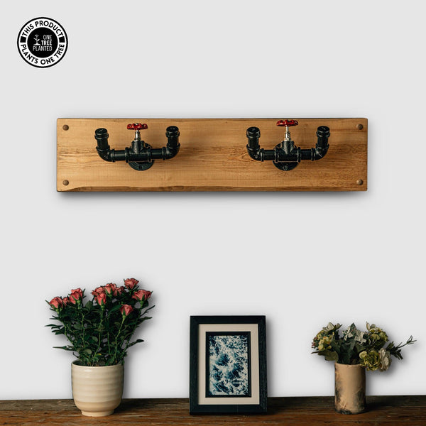 Industrial Valve Coat Hook-Coat Hook-Rustic Fox LTD-Medium Brown-Rustic Fox LTD