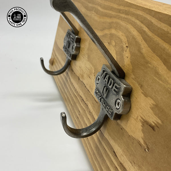 'Made in Yorkshire' Coat Hook (Four) - Antique Silver-Coat Hook-Rustic Fox LTD-Rustic Fox LTD