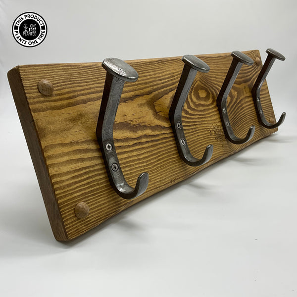 Railwayman Hook (Four)-Coat Hook-Rustic Fox LTD-Dark Oak-Rustic Fox LTD