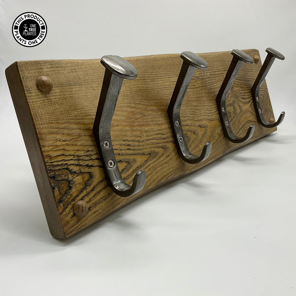 Railwayman Hook (Four)-Coat Hook-Rustic Fox LTD-Jacobean-Rustic Fox LTD