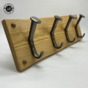 Railwayman Hook (Four)-Coat Hook-Rustic Fox LTD-Medium Brown-Rustic Fox LTD