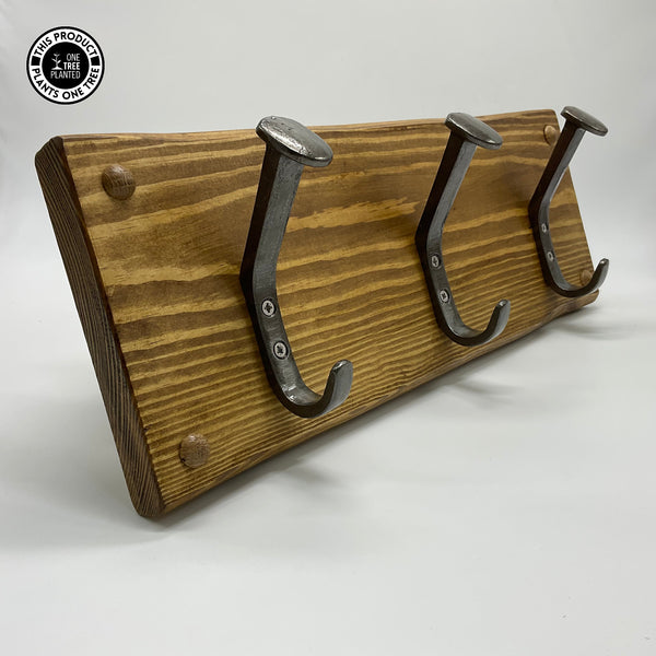 Railwayman Hook (Three)-Coat Hook-Rustic Fox LTD-Dark Oak-Rustic Fox LTD