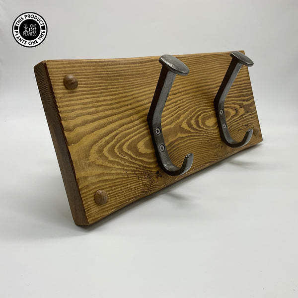 Railwayman Hook (Two)-Coat Hook-Rustic Fox LTD-Dark Oak-Rustic Fox LTD