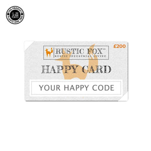 Rustic Fox Happy Card-£200-Gift Cards-Rustic Fox LTD-£200.00-Rustic Fox LTD