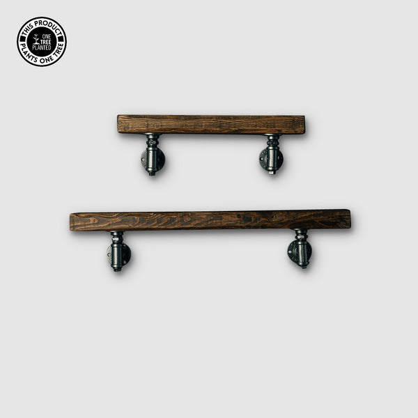 Rustic Industrial Shelf - Aged Silver T Brackets-Rustic Shelving-Rustic Fox LTD-Rustic Fox LTD