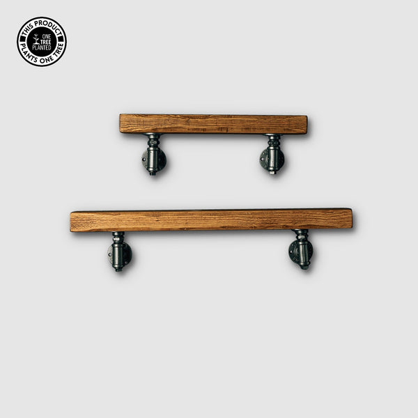 Rustic Industrial Shelf - Aged Silver T Brackets-Rustic Shelving-Rustic Fox LTD-Rustic Fox LTD