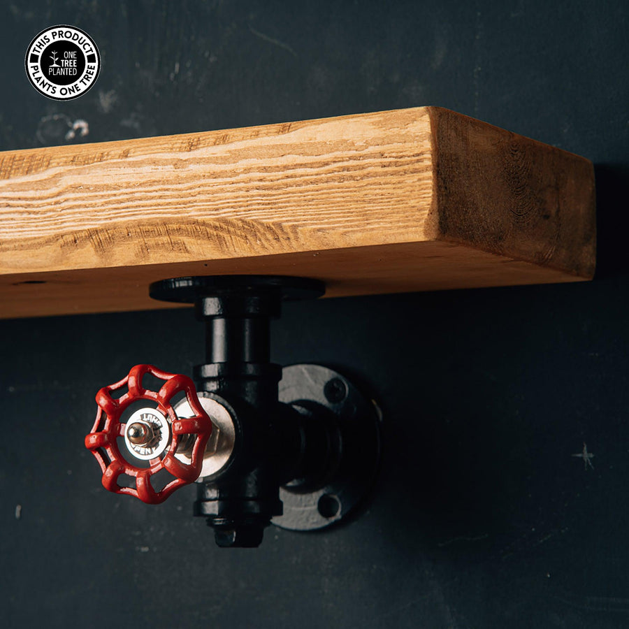Valve Storage Racks Rustic Industrial Pipework Shelves | Rustic Fox Ltd