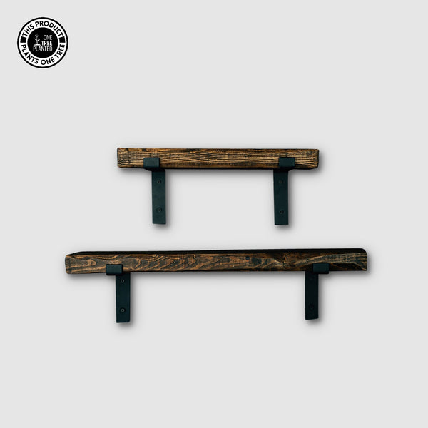 Rustic Industrial Shelf - Upward L Brackets-Rustic Shelving-Rustic Fox LTD-Rustic Fox LTD