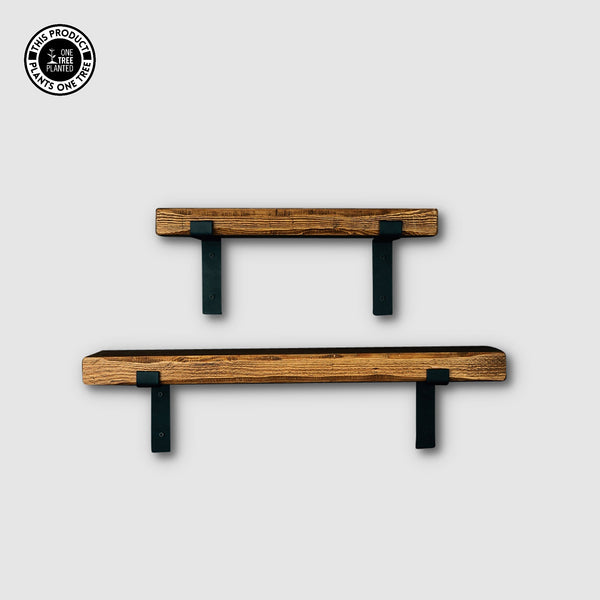 Rustic Industrial Shelf - Upward L Brackets-Rustic Shelving-Rustic Fox LTD-Rustic Fox LTD