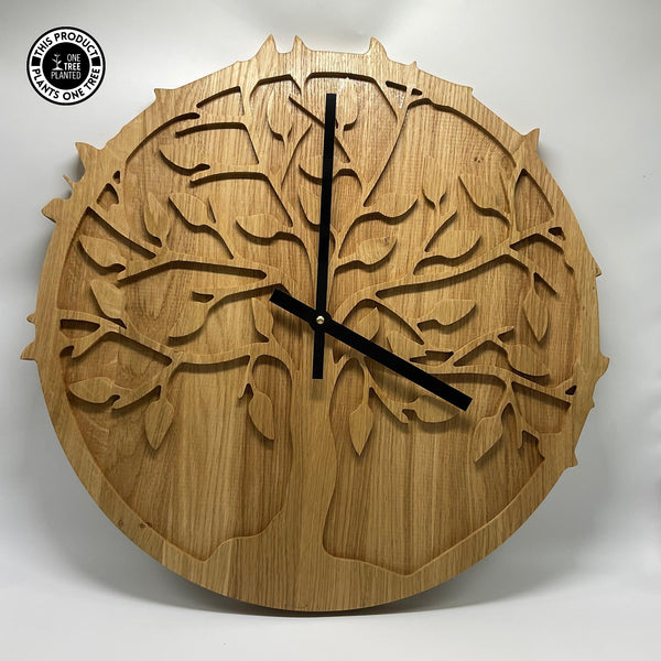 Tree of Life Clock - Solid Oak-Clock-Rustic Fox LTD-Store Pick Up Only-Rustic Fox LTD