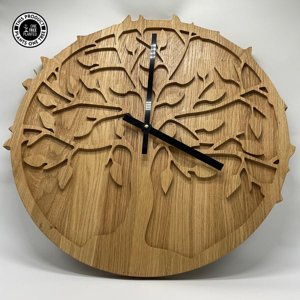 Tree of Life Clock - Solid Oak-Clock-Rustic Fox LTD-Store Pick Up Only-Rustic Fox LTD